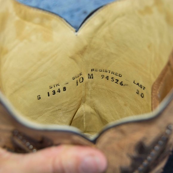 Corral Square Toe Cowboy Boot Brown & Tan 10 - Picture 11 of 15